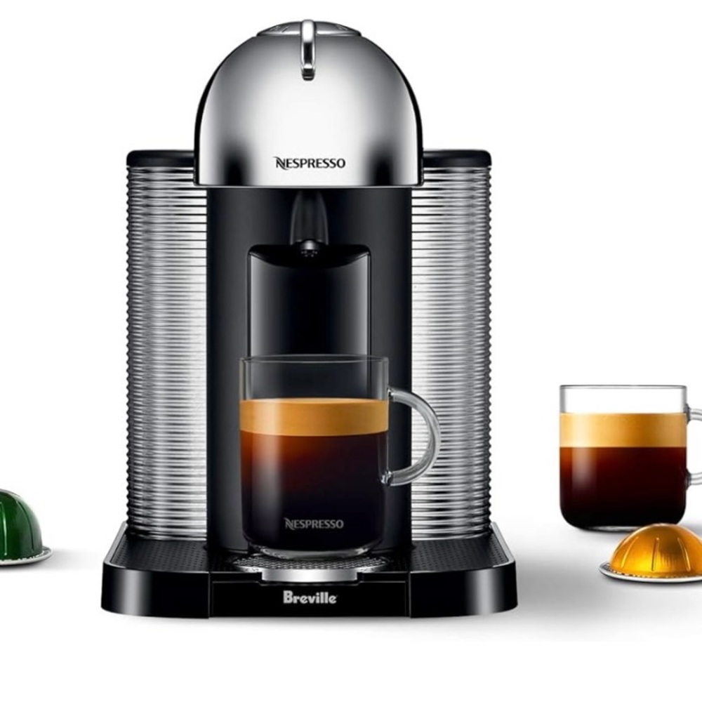 Nespresso Vertuo Coffee and Espresso Machine by Breville - Chrome